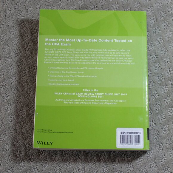 Wiley CPA excel Exam Review Study Guide FAR July 2019 - Picture 2 of 6